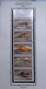 1991 #2545-2549 - 29¢ - Block of 5 Stamps - MNH Fishing Flies - Picture 1 of 1