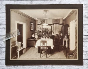 Weihnachten Christbaum Deko Familie Mann Frau Wohnzimmer Foto Photo alt Vintage - Picture 1 of 2