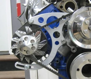 1964½ - 1965 -1966  MUSTANG ALTERNATOR BRACKET KIT 289-302 BILLET ALUMINUM SBF - Picture 1 of 7