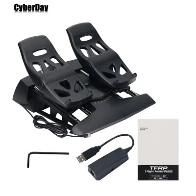Original TFRP Flight Rudder Pedals Flight SIM Video Game for Thrustmaster NEW - Image 1 of 4