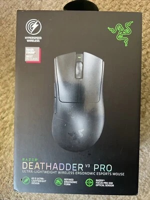 RAZER DeathAdder V3 Pro Wireless Optical Gaming Mouse - Black - NEW SEALED - Image 1 of 4