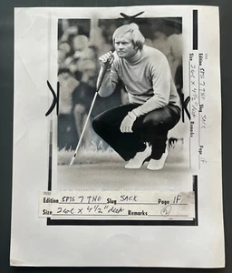1975 JACK NICKLAUS BRITISH OPEN GOLF TOURNAMENT PRESS PHOTO CARNOUSTIE SCOTLAND - Picture 1 of 2