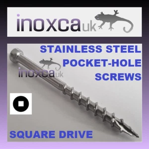 TRITON POCKET-HOLE SCREWS No.8 X 2" #8 STAINLESS STEEL A2 ROBERTSON SQ DRIVE R1 - Picture 1 of 1