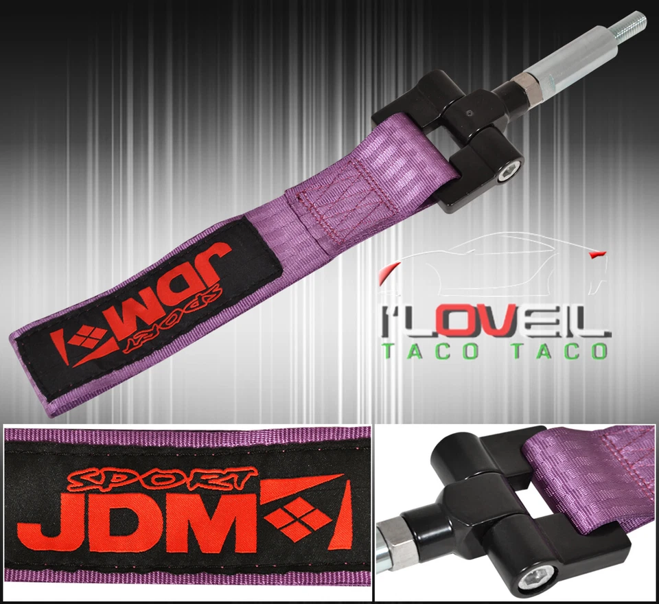 (Jdm Sport)For Infiniti G37 Heavy Duty Nylon Tow Hook Strap Adapter Kit Purple - Изображение 1 из 3