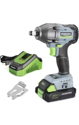 WORKPRO 20V Cordless Impact Wrench 1/2 in, Brushless Impact Gun with Batter - Image 1 of 4