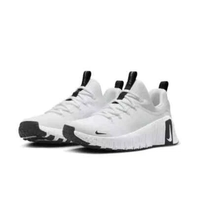 NEW Nike Free Metcon 6 Women’s Multi Size White/Black-Metallic Silver HQ3510-100 - Image 1 of 4