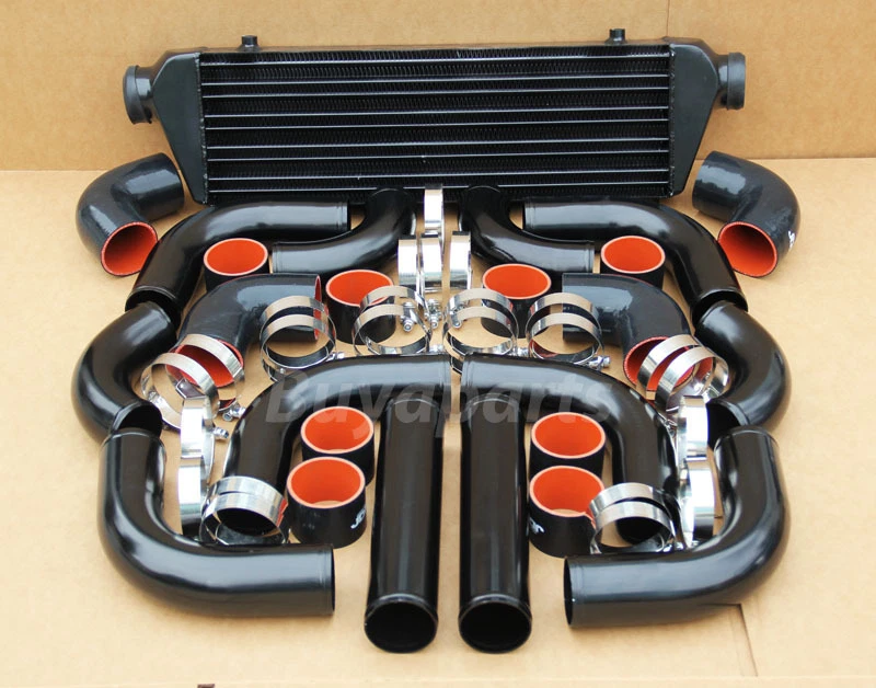 12X 2.5 pulgadas NEGRO/ROJO ACOPLADOR INTERCOOLER + KIT DE TUBERÍAS CARGADOR DODGE VIPER RAM Foto 1 de 1