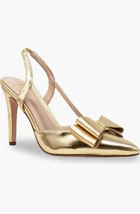 Neu.! CHASE AND CHLOE elegante gold metallic Sandalen Gr. 7M Slingback-Pump wunderschön - Bild 1 von 7