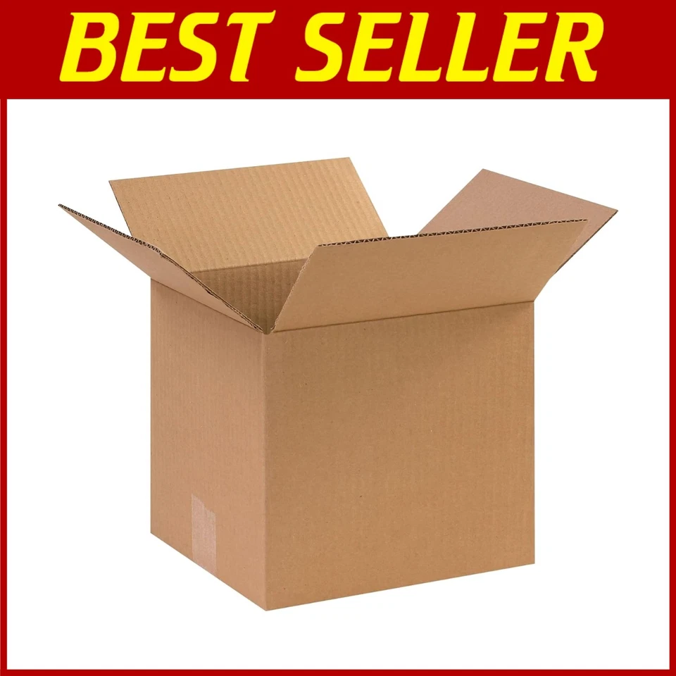 25-Pack Corrugated Boxes, 10x9x9 | Moving & Storage - Image 1 of 2