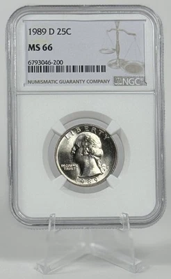 1989-D Washington Quarter DDO NGC MS66 Brilliant Uncirculated GEM - Image 1 of 4