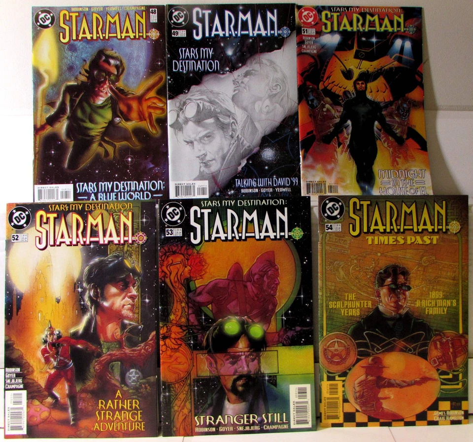 Starman Lot 6 #48, 49, 51, 52, 53, 54 1998 DC 2nd Series 1st Print Comic Books - Image 1 of 1