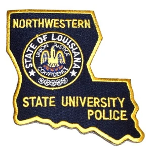 NORTHWESTERN STATE UNIVERSITY NSU LOUISIANA CAMPUS Police Patch STATE SHAPE - Picture 1 of 1