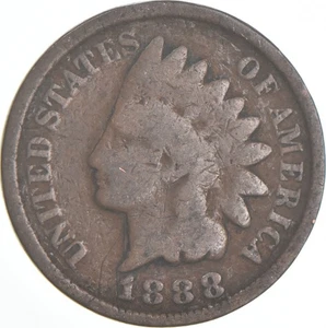 1888 Indian Head Cent AC Average Circ *4008 - Picture 1 of 3