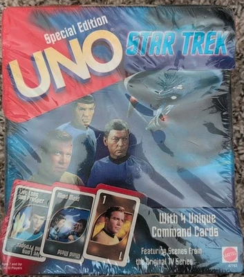 1999 Mattel Uno Star Trek Card Game in Tin - Special Edition (Sealed) - Image 1 of 4