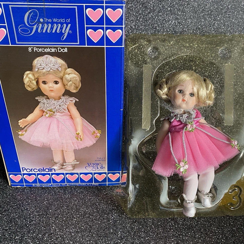 Porcelana Ginny Bailarina Vogue Muñecas Bonito Pelo Rubio Rosa Nuevo Foto 1 de 4
