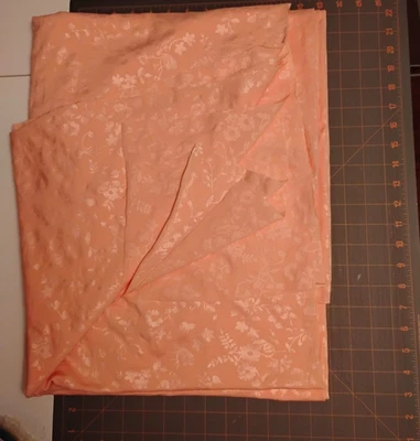 Light Orange Floral on Orange Garment/Apparel Stretchy Fabric 4 Yards x 58" Wide - Image 1 of 4