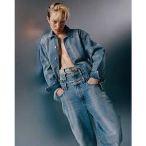 Neu mit Etikett MadHappy x Guess Denim-Damenjeans gerades Bein helle Waschung Größe 30 - Bild 1 von 10