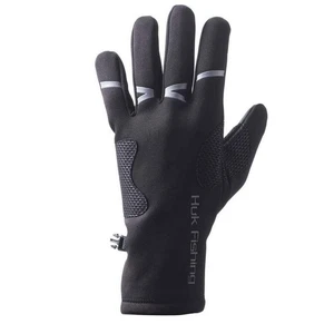 NEW Huk Performance Stretch Fleece Liner Gloves Fishing Black Size S/M - Picture 1 of 7