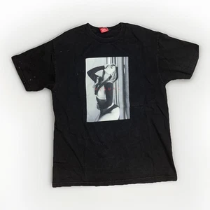 Visual Streetwear Graphic T-Shirt Men’s Large Black Photo Print Tee 21x28 - Picture 1 of 4