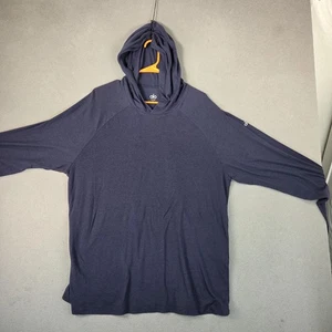 HOKA ONE ONE Hoodie Herren 2XL grau Colorblock Logo Pullover Kordelzug Bungee - Bild 1 von 14