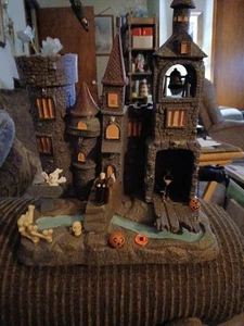 CVS Halloween Spooky Village LED, Sound Lighted ,Witch Flying Haunted House New - Picture 1 of 11