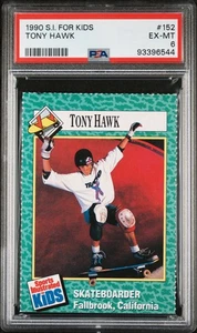 S.I. 1990 For Kids Tony Hawk Rookie Card RC PSA 6 Ex-Mt #152 - Foto 1 di 3
