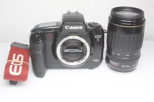 Canon EOS 5 QD Film Camera + EF 100-300mm F/4.5-5.6 USM Lens From Japan - Picture 1 of 17
