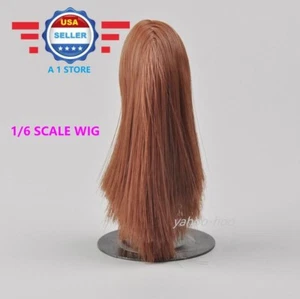 Peluca de pelo Kumik escala 1/6 de Borgoña para muñeca figura femenina de 12 - Imagen 1 de 4