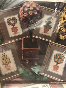 NEW TRUE COLORS CROSS STITCH KIT GARDEN TOPIARIES BCL-10146 FREE SHIPPING - Picture 1 of 6