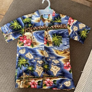 RJC made in Hawaii kids button up shirt size 8 - Picture 1 of 4