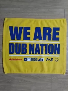 Toalla de rally Golden State Warriors We Are Dub Nation amarilla 1 de 5 17"" X 15"" NUEVA - Imagen 1 de 1