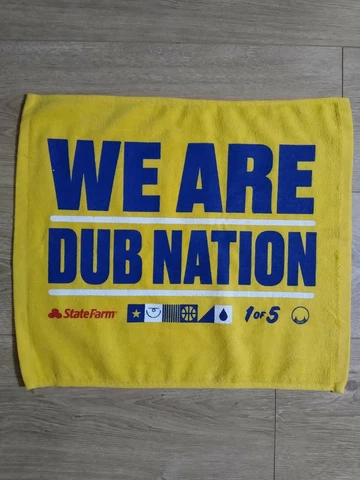 Golden State Warriors We Are Dub Nation Rally Towel Yellow 1 of 5  17” X 15” NEW Cover