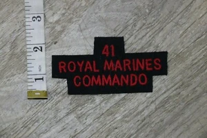 COPIA DEL TÍTULO DE HOMBRO DE ALGODÓN SOBRE FIELTRO BRITISH 41 ROYAL MARINES COMMANDO - Imagen 1 de 1
