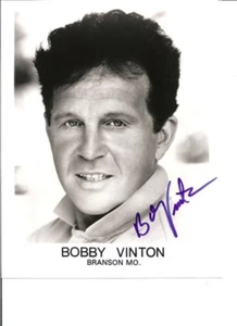Guaranteed authentic 8x10 by pop Singer Bobby Vinton - Picture 1 of 1