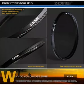 62mm Slim CPL Circular Polarizing Polarizer filter for Canon Nikon Camera ZOMEI - Picture 1 of 6