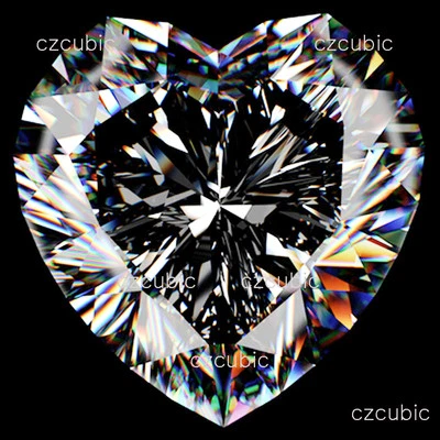 PIEDRAS SUELTAS DE CIRCONITA CÚBICA SÚPER CALIDAD FORMA DE CORAZÓN CIRCONITA TRANSPARENTE EN REMITENTE DE EE. UU. Foto 1 de 4