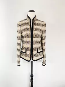 BASLER cotton blend check tweed slim party work pocket jacket / sz 36 / AU 8, 10 - Picture 1 of 9