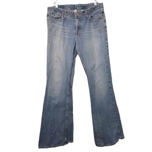 Vintage Lucky Brand Gene Montesano Jet Setter Flare Blue Jeans Size 12/ 31 Long - Picture 1 of 12