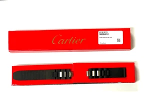 Cartier MX004f61 Genuine Authentic Rubber Strap synth adj depl - Picture 1 of 5