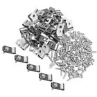  100 Sets Fencing Mounting Clips Wire Cage Fence Accessories Metal
