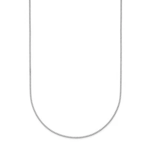 Platinum 1mm Box Link Chain Necklace - Picture 1 of 30