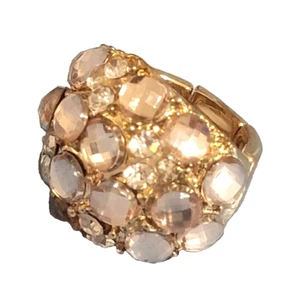 Vintage Gripoix Statement Ring, Mogul Glass & Lucite Fashion Ring One Size r-10 - Picture 1 of 10