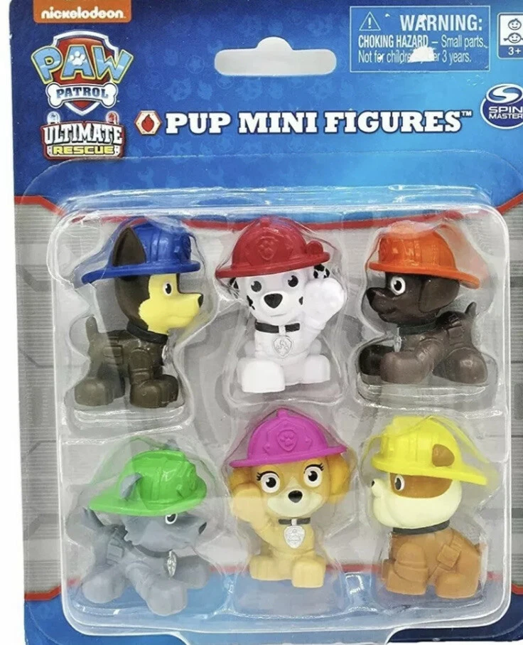 Paw Patrol Ultimate Rescue Pup Mini Figures 6 Nickelodeon Chase Zuma Sky Rubble  - Image 1 of 1