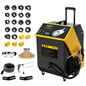 AUTOOL HTS678 Sand Blaster Sandblasting Machine Walnut Sand De-Carbon Cleaner - Bild 1 von 18