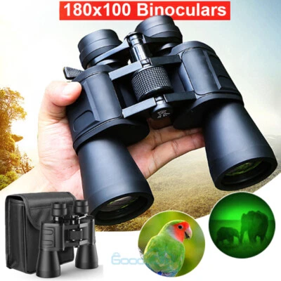 180 X 100 Zoom Hunting Binoculars Night Vision Birds Handheld Telescope Outdoor - Image 1 of 4