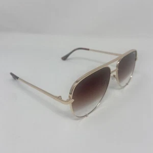 Quay High Key Aviator Polarized Sunglasses Gold Brown New with Tags - Picture 1 of 10