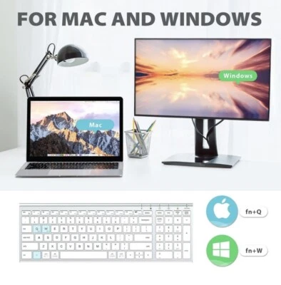 iClever GK03 Wireless Keyboard and Mouse Combo - 2.4G Portable Wireless Keyboard - Image 1 of 4