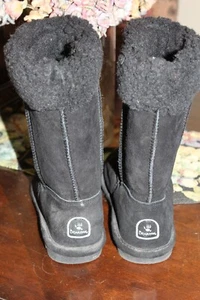 Botas para mujer BEARPAW negras con puños talla 9 S#54 - Imagen 1 de 7