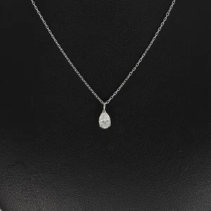 Sale! Wert 1900 € Diamant Anhänger mit Kette 750 18 Karat Weiß Gold - Bild 1 von 9