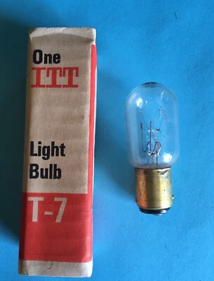 *NOS* T-7-ITT-15 WATT-LIGHT BULB* - Image 1 of 3